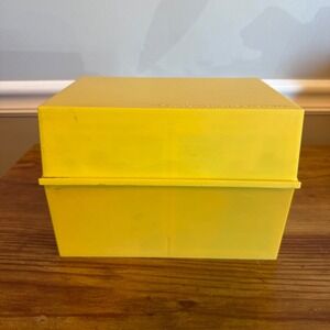 Vintage 1971 Betty Crocker Recipe Card Library Yellow Plastic Box Full Set 70s